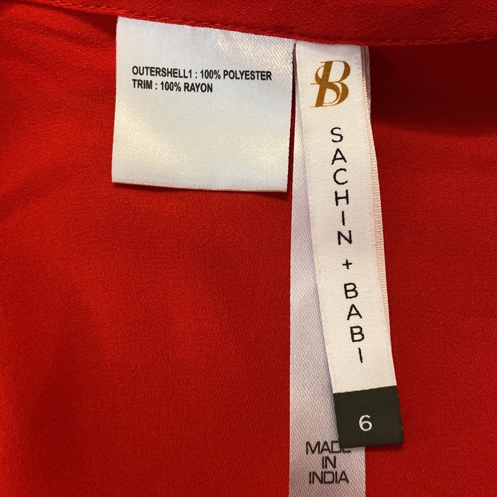 Anthropologie Sachin + Babi Red Sleeveless Dress - Picture 4 of 6